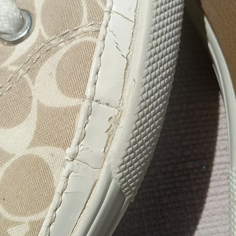 Coach Etta women's canvas tan women's sneakers size 7.5